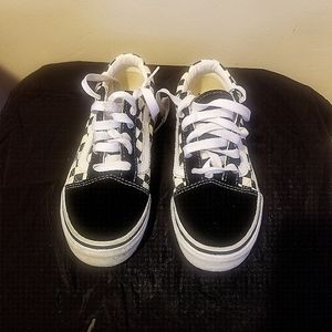Kids Van's black/white checked Sz 2